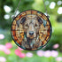 Greyhound Grey Stained Glass Effect Suncatcher